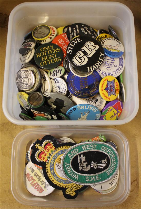 Collection of badges